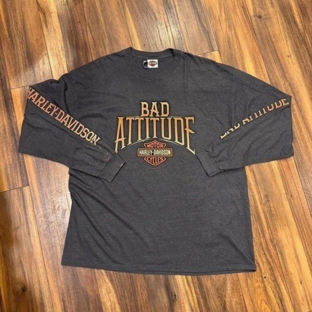Harley Davidson Bad Attitude long sleeve black shirt #bikerstyle